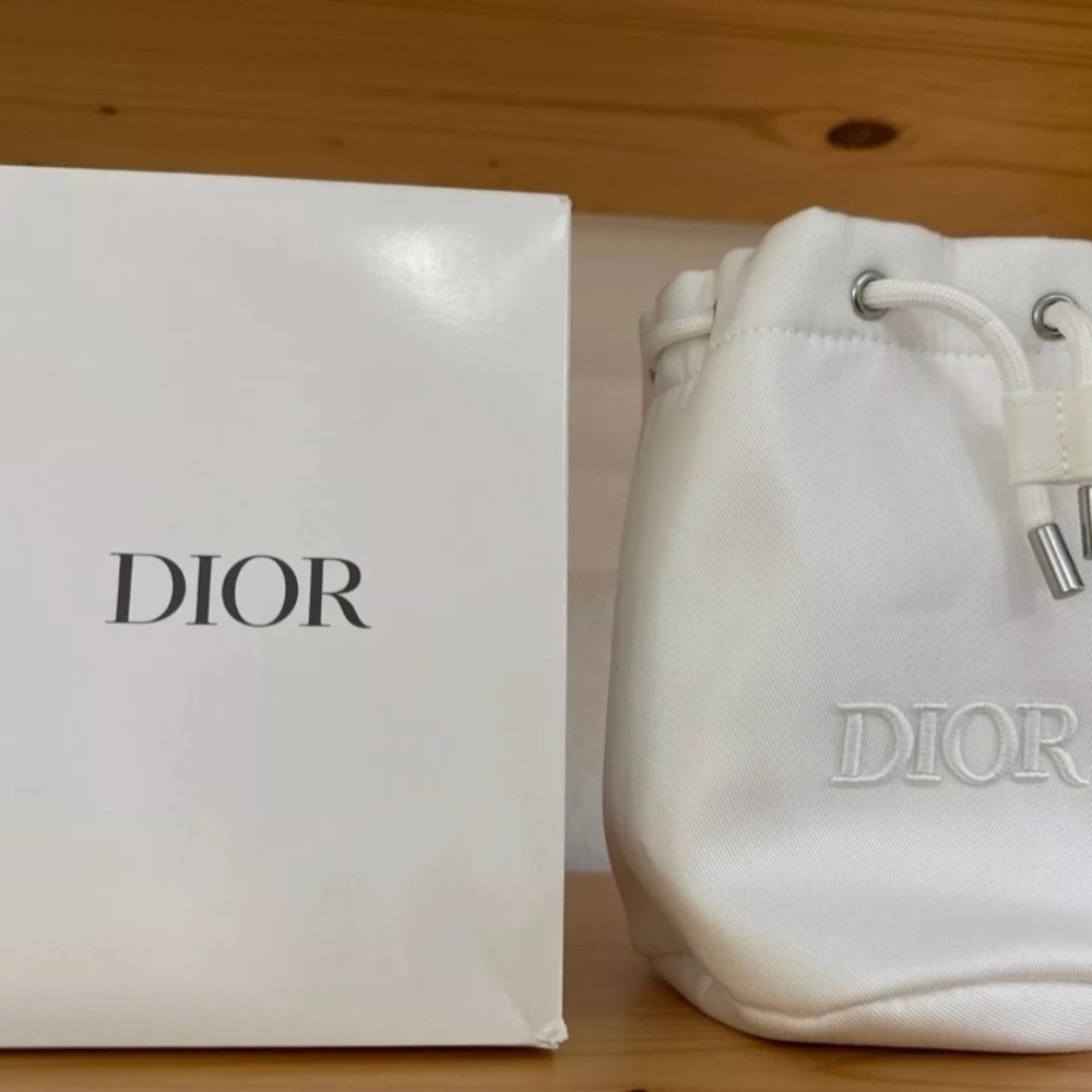 Dior White Mini Bag with Elegant Tone-on-Tone Design